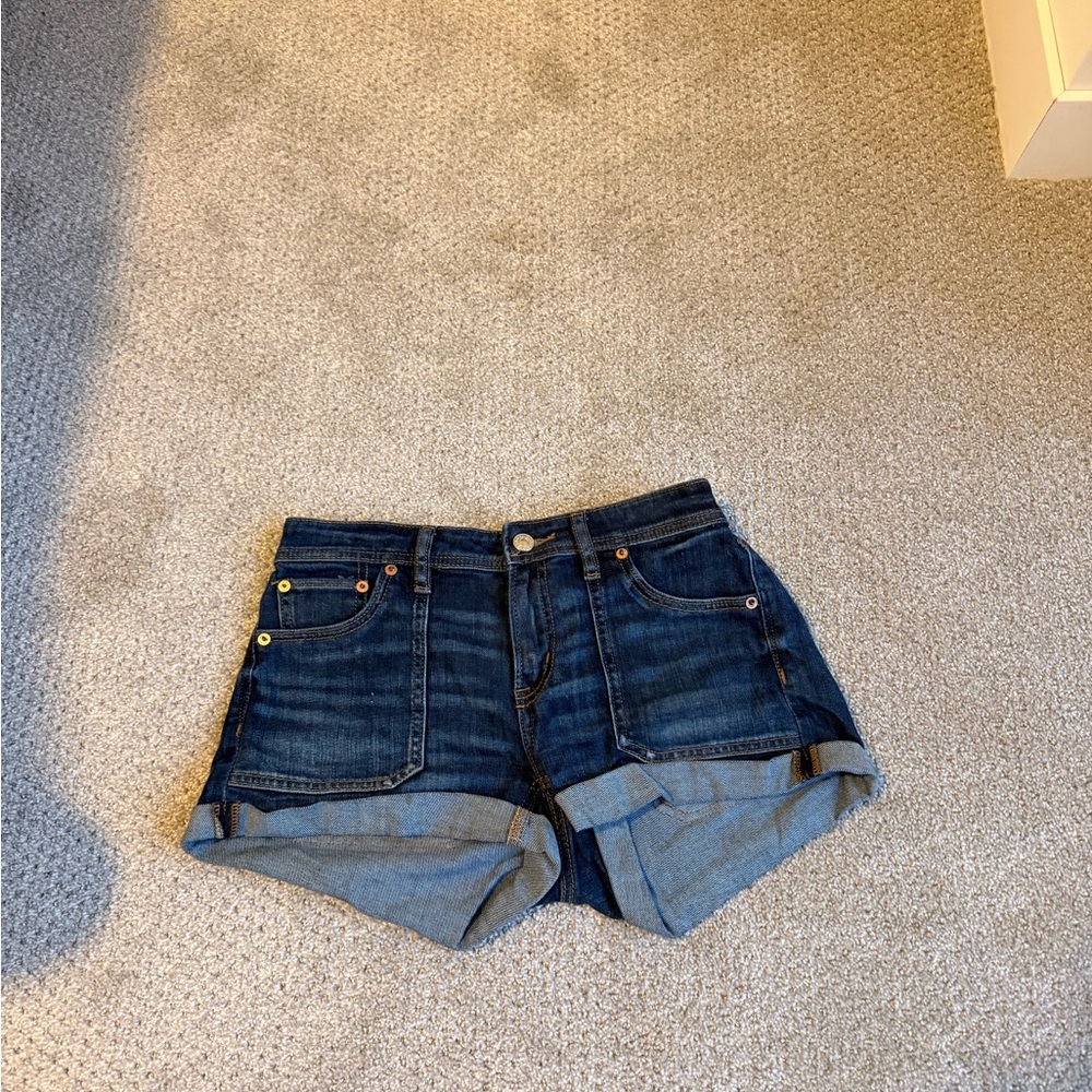 American Eagle Dark Blue Jean Shorts